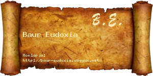 Baur Eudoxia névjegykártya